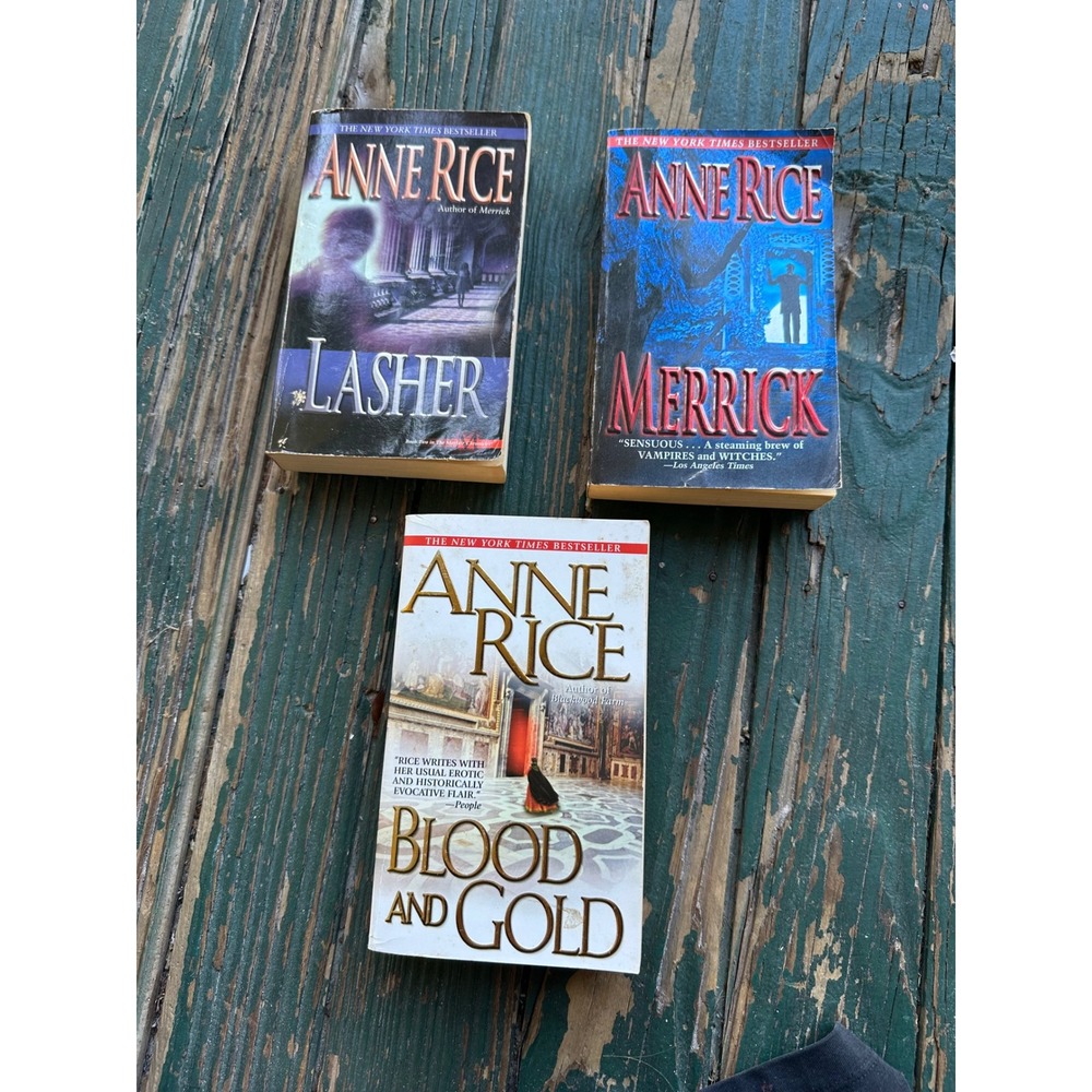Anne Rice Book Lot Lasher Merrick Blood and Gold Paperback Vampire Witches